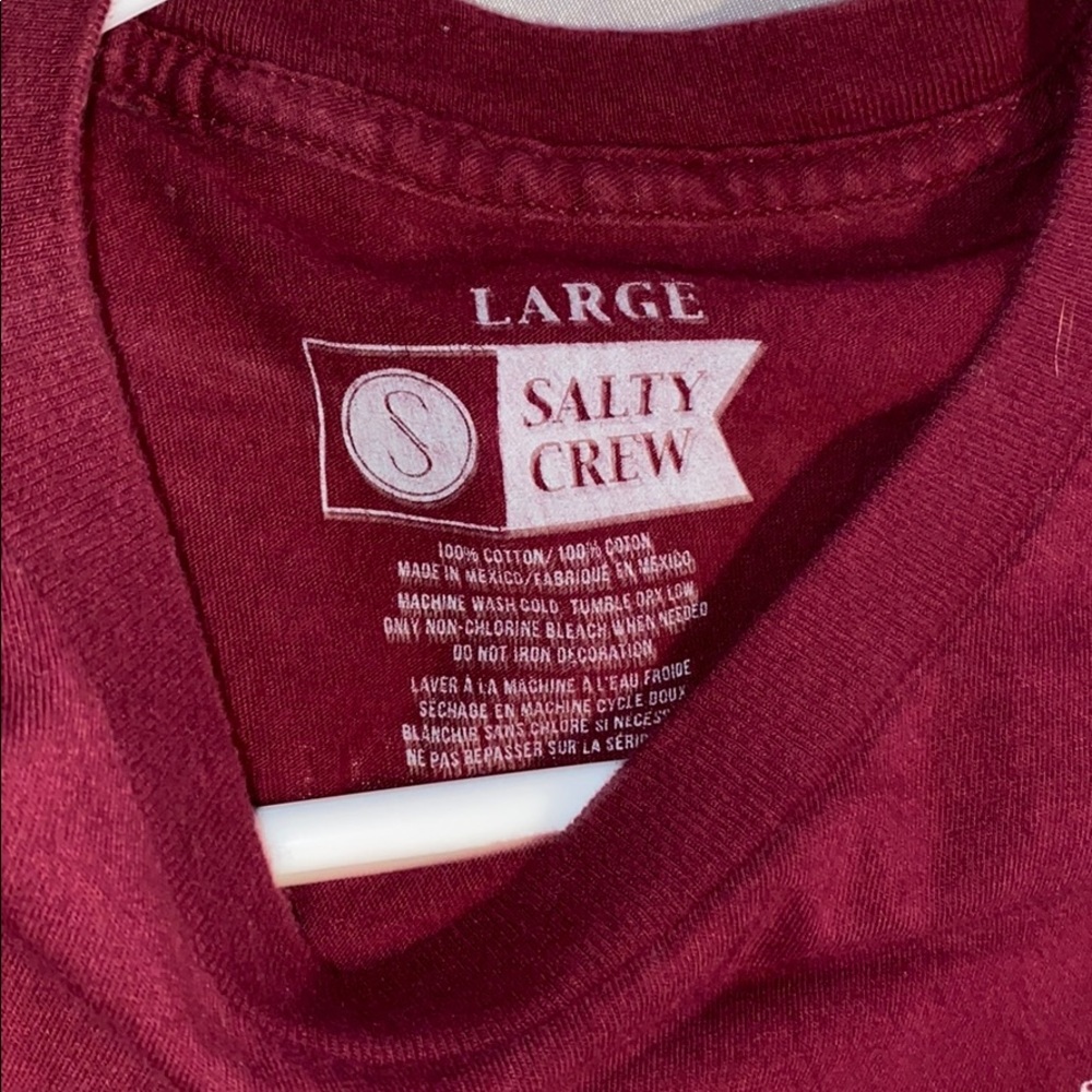 Large red, Salty Crew team shirt